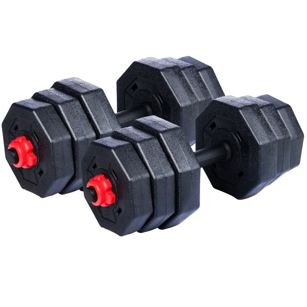 Set Manubri Convertibili in Bilanciere 19kg 12 Dischi Pesi Plastica Durevole in Manubri Danyx - Casoria, commercioVirtuoso.it