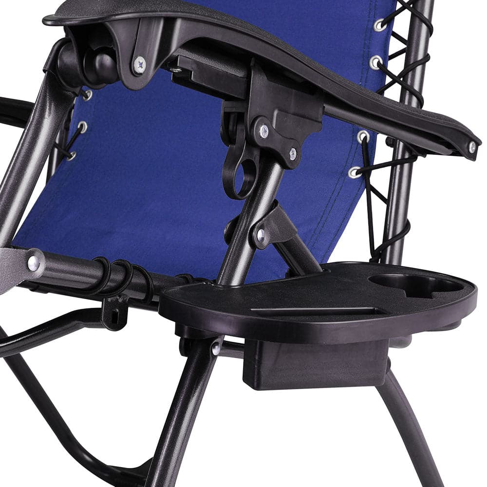 Sedia Poltrona Giardino Gravità Zero Pieghevole Acciaio Oxford con Vassoio Laterale Blu in Lettini Danyx - Casoria, commercioVirtuoso.it