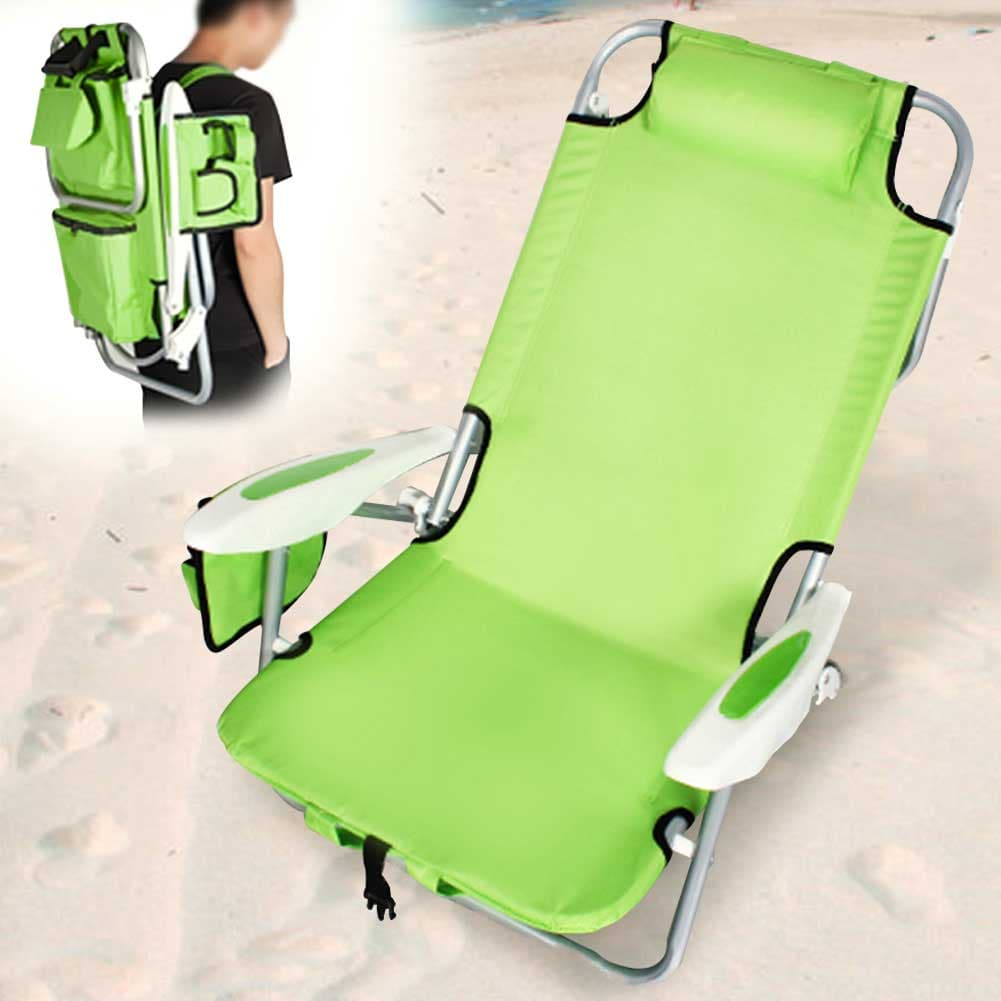 Spiaggina Pieghevole Alluminio con Borsa Termica Reclinabile e Spallacci Verde in Sedie Danyx - Casoria, commercioVirtuoso.it