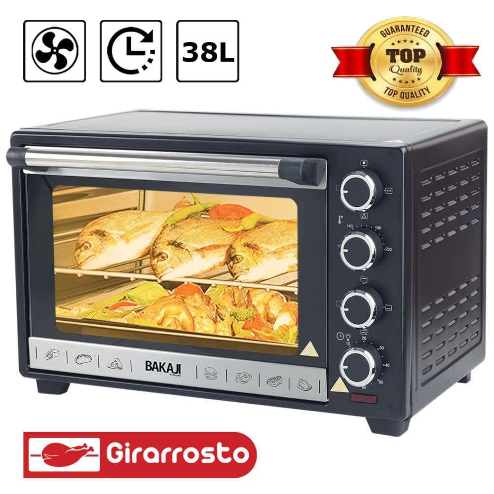 Forno Elettrico Ventilato 38 LT con Girarrosto Luce Interna Timer 1600W in Fornetti elettrici Danyx - Casoria, commercioVirtuoso.it