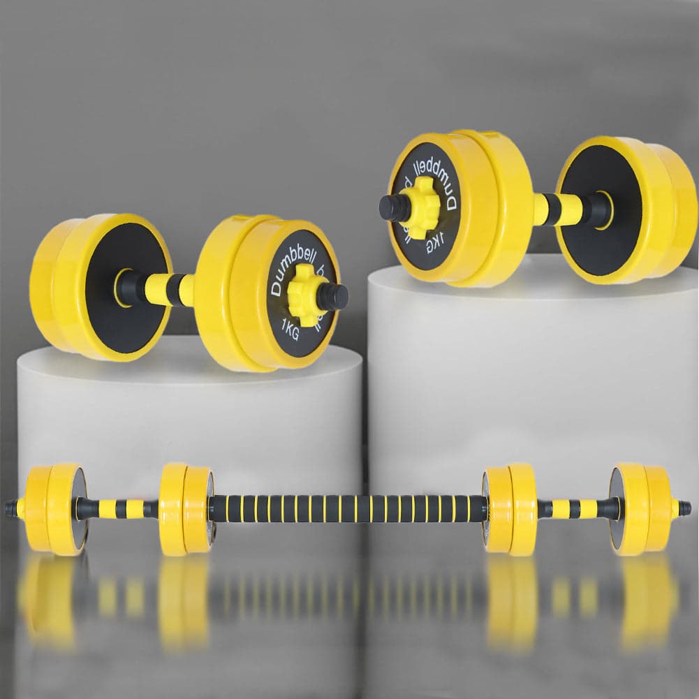 Set Manubri Bilanciere 10kg Pesi Fitness Allenamento Casa 2 Modalità Antiscivolo in Manubri Danyx - Casoria, commercioVirtuoso.it