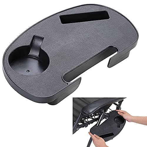 Sedia Poltrona Giardino Gravità Zero Pieghevole Acciaio Oxford con Vassoio Laterale Beige in Sedie per tavolo da giardino Danyx - Casoria, commercioVirtuoso.it