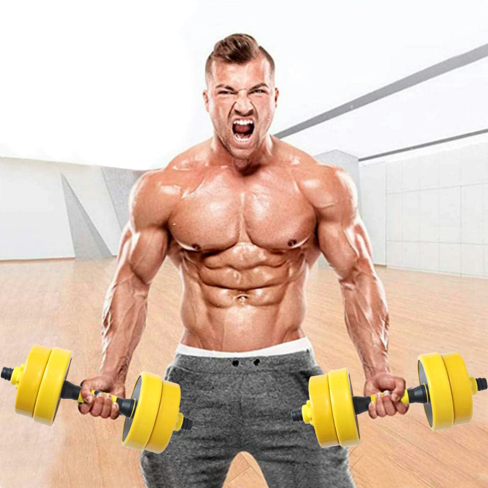 Set Manubri Bilanciere 10kg Pesi Fitness Allenamento Casa 2 Modalità Antiscivolo in Manubri Danyx - Casoria, commercioVirtuoso.it