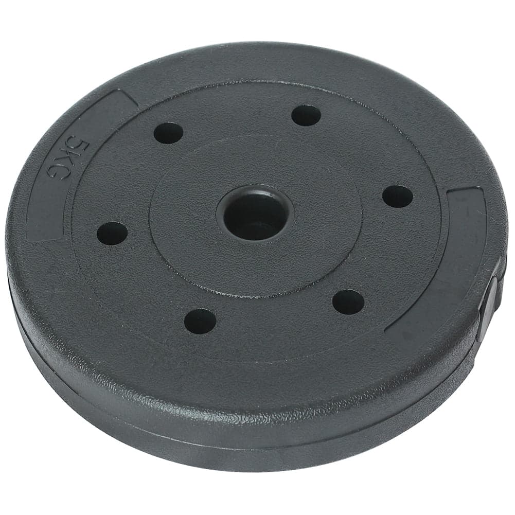 Set 2 Dischi Pesi Bilanciere Manubrio 10kg Plastificati Cemento 5kg x 2 Nero in Dischi Danyx - Casoria, commercioVirtuoso.it