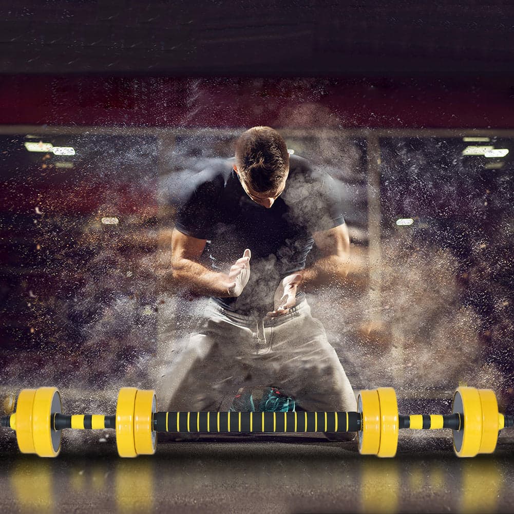 Set Manubri Bilanciere 10kg Pesi Fitness Allenamento Casa 2 Modalità Antiscivolo in Manubri Danyx - Casoria, commercioVirtuoso.it