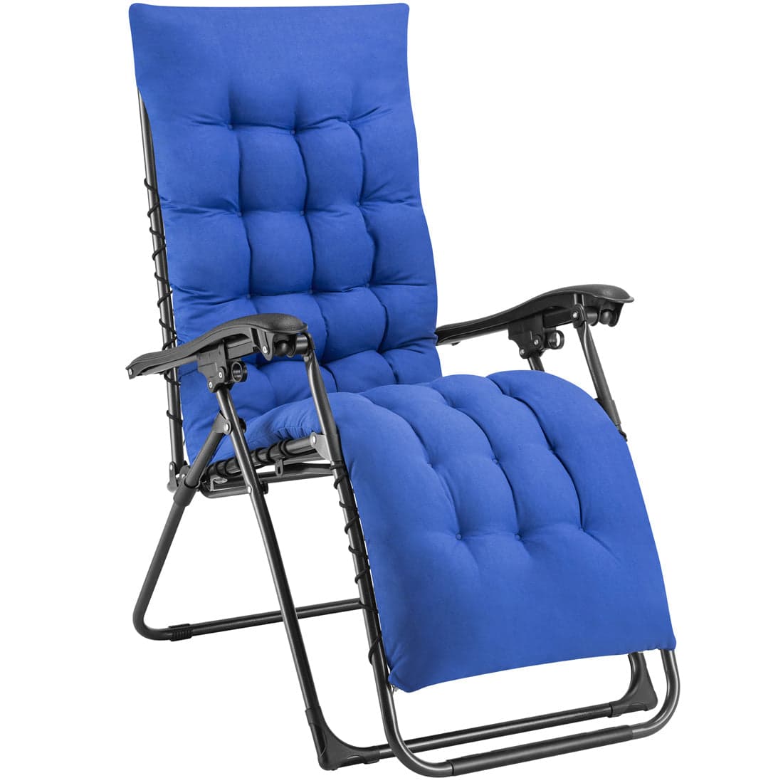 Poltrona da Giardino Pieghevole con Cuscino Imbottito e Struttura in Acciaio Blu in Sedie per tavolo da giardino Danyx - Casoria, commercioVirtuoso.it