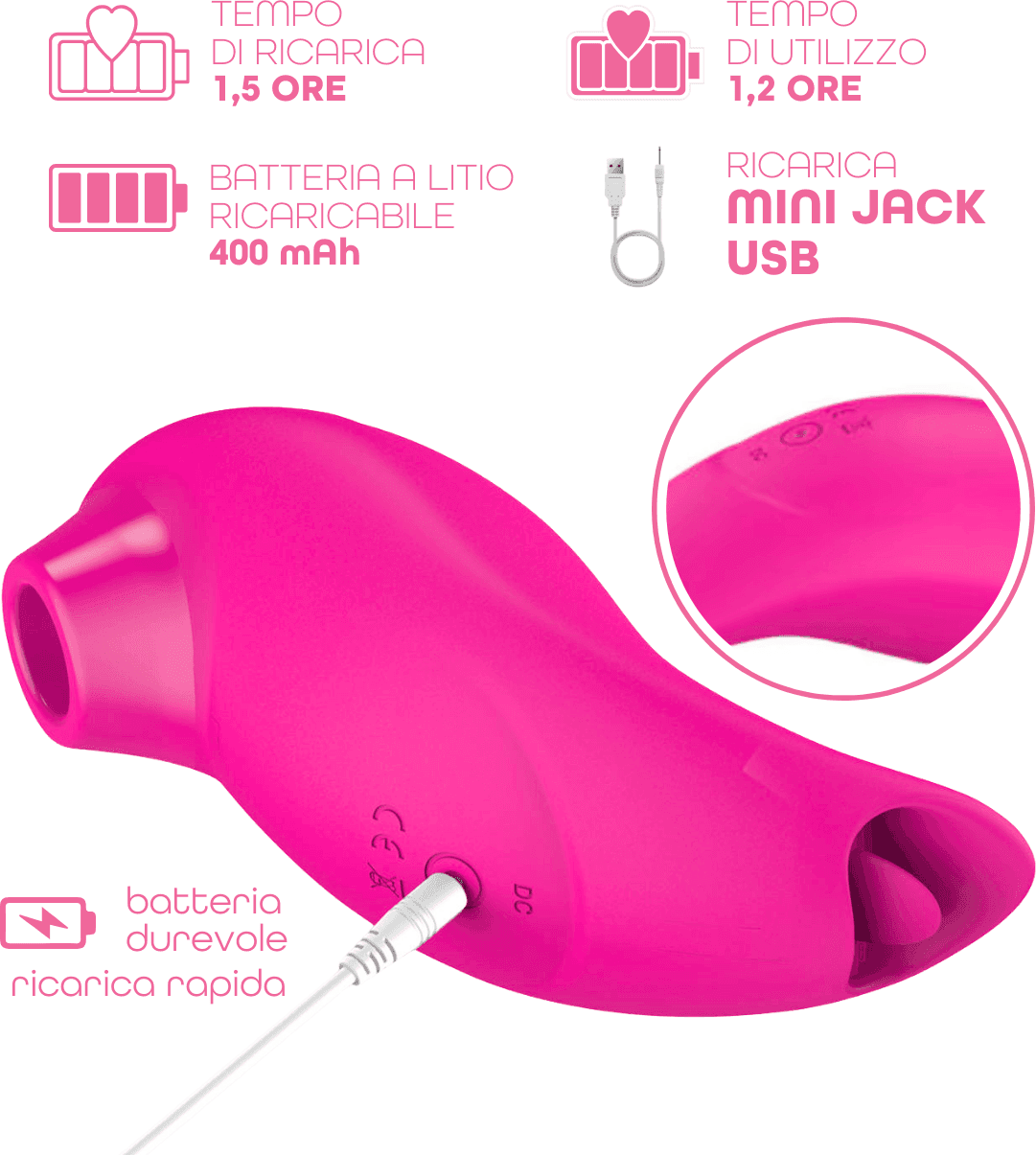 Succhia e Lecca Clitoride 2in1 Vibratore con Lingua doppio Stimolatore a Suzione in Vibratori Rabbit Do You Erotic - Napoli, commercioVirtuoso.it