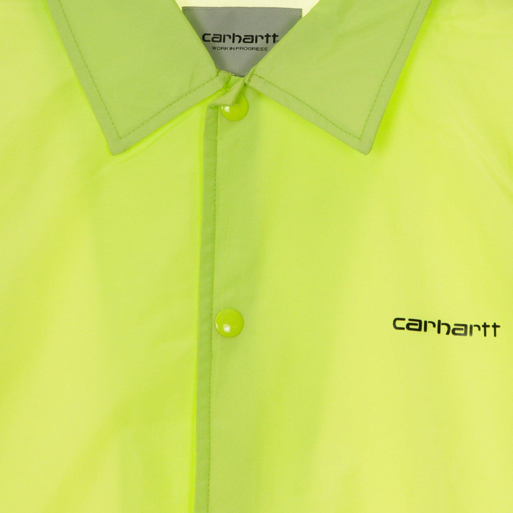 CARHARTT WIP Giacca Coach Jacket Uomo Script Coach Jacket Lime/black da uomo in Giacche Drestige - Casamassima, commercioVirtuoso.it