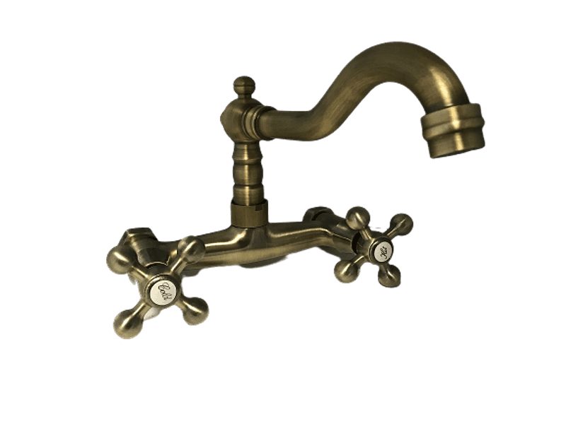 Rubinetto a parete bronzato vecchio ottone vintage completo in Rubinetti per vasca BagnoClic.it - Pregnana Milanese, commercioVirtuoso.it