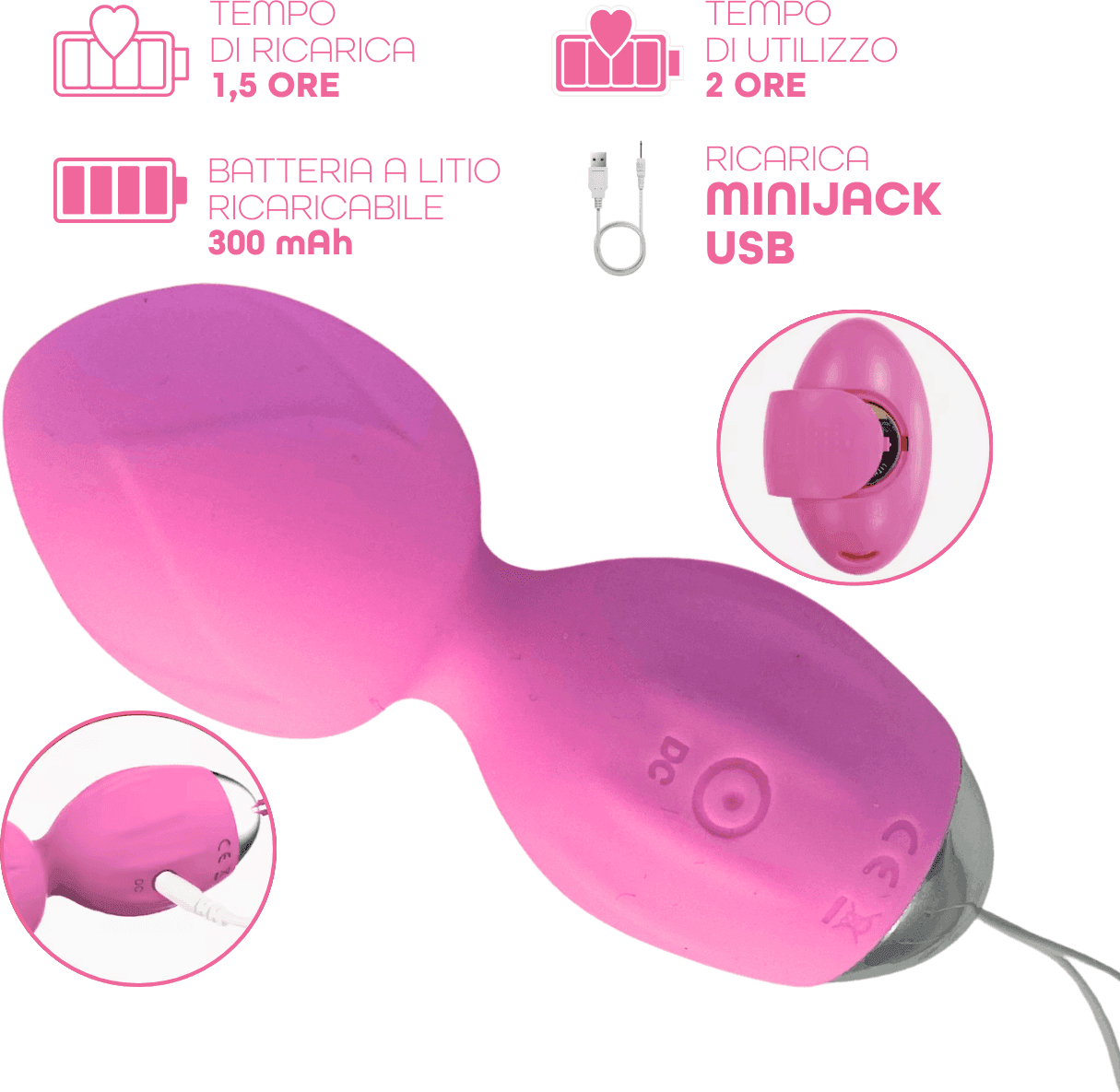 Ovetto Vibrante Doppia Sfera Telecomandato con 10 Modalità Vibratore in Silicone in Vibratori proiettile e ovuli vibranti Do You Erotic - Napoli, commercioVirtuoso.it