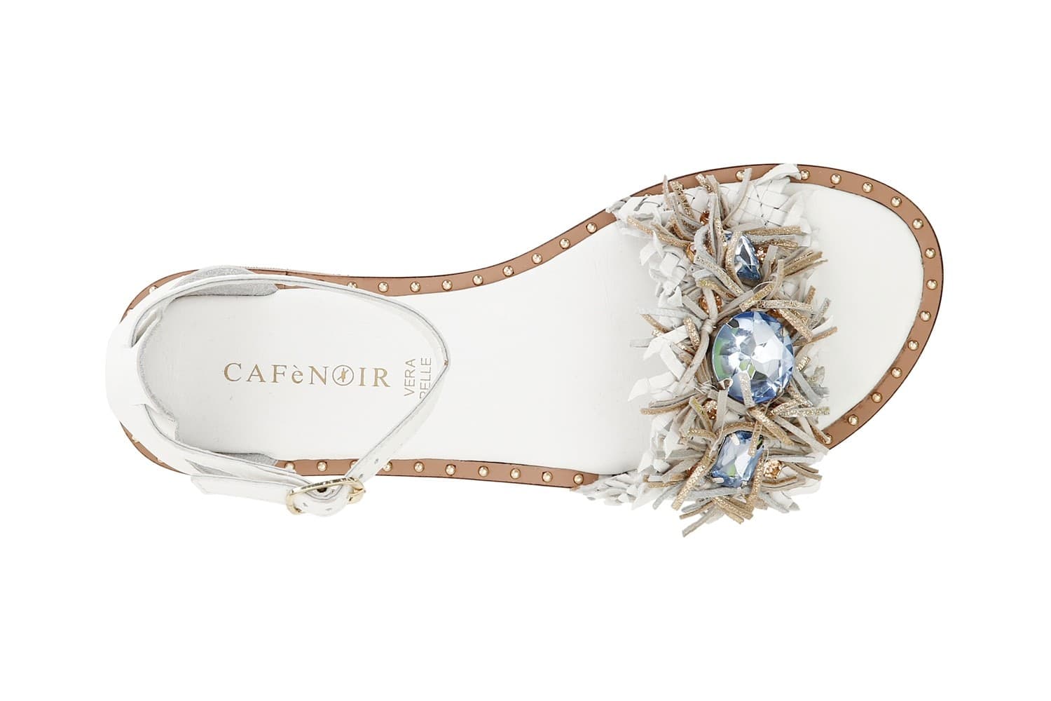 SANDALO FASCIA DAVANTI IN PELLE INTRECCIATA E TOPPONE CON ACC. STRASS in Sandali moda 3A Moda Mare Sport - Bellaria Igea Marina, commercioVirtuoso.it