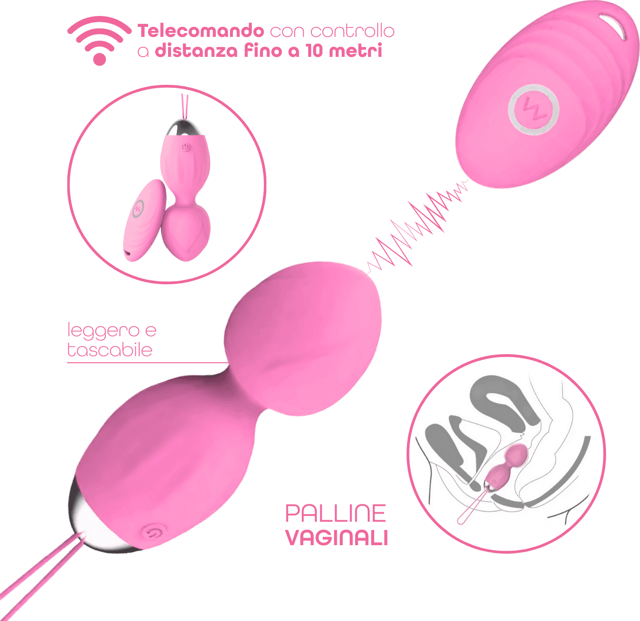 Ovetto Vibrante Doppia Sfera Telecomandato con 10 Modalità Vibratore in Silicone in Vibratori proiettile e ovuli vibranti Do You Erotic - Napoli, commercioVirtuoso.it