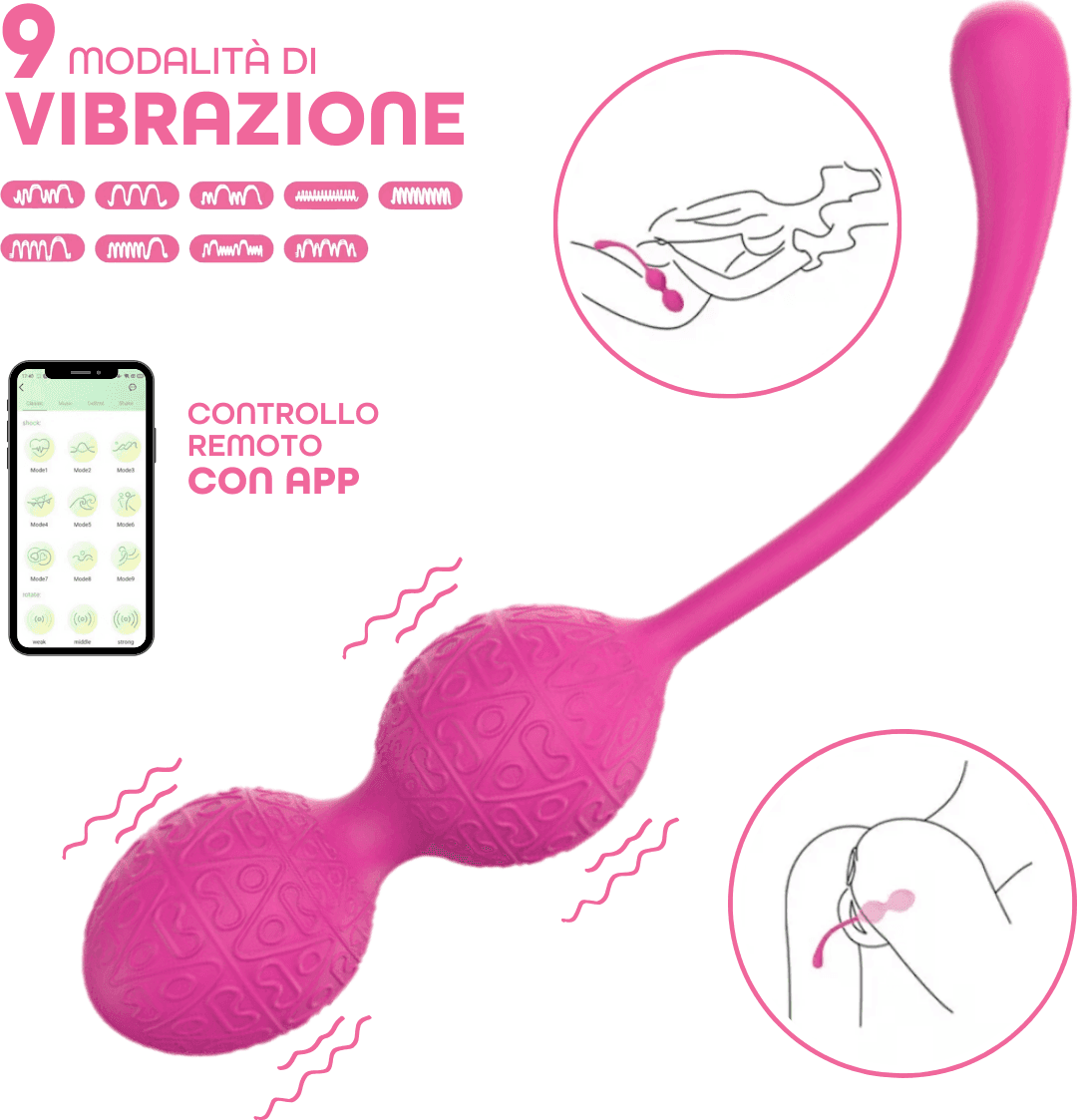 Ovetto Vibrante Stimolatore Palline Vaginali Vibranti Controllo App in Silicone in Massaggiatori elettrici manuali Do You Erotic - Napoli, commercioVirtuoso.it