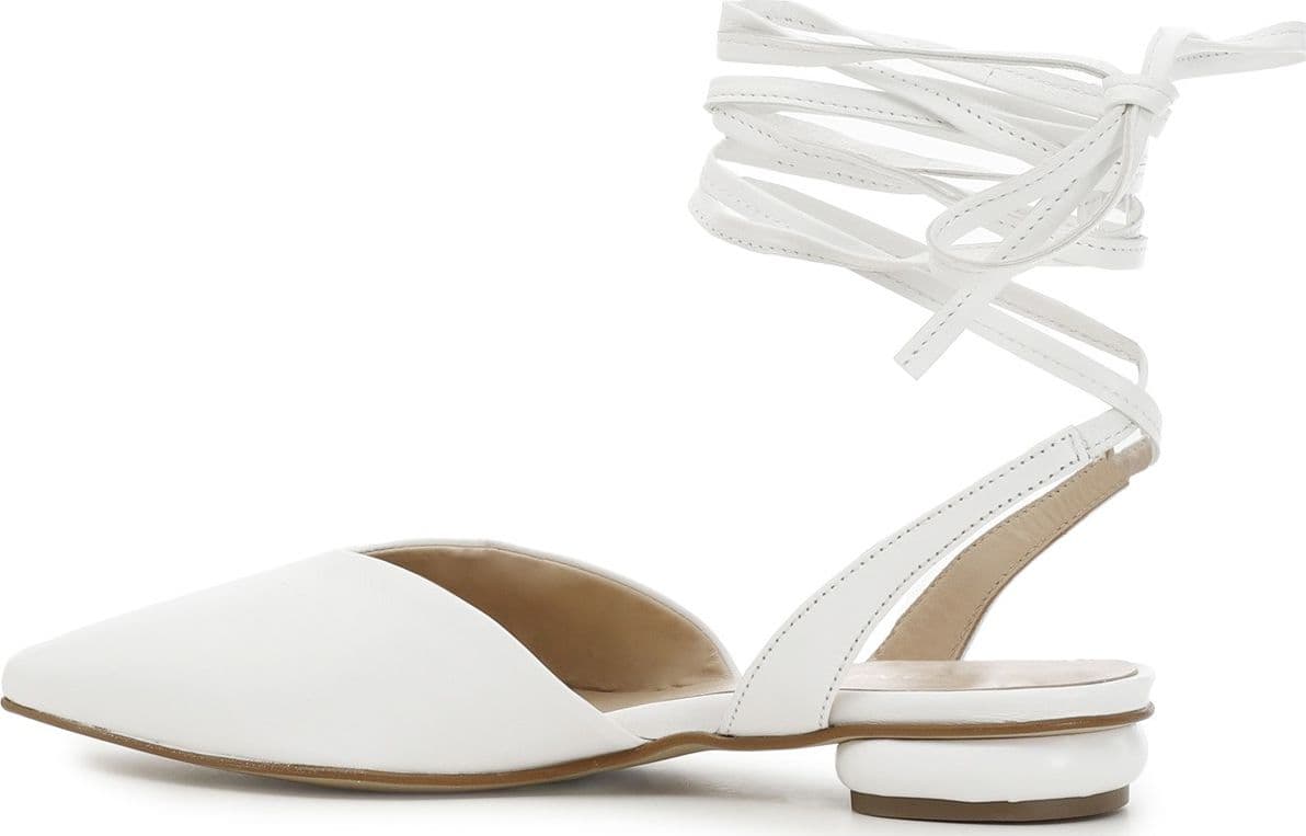 BALLERINA IN NAPPA CON LACCI ALLA CAVIGLIA in Ballerine 3A Moda Mare Sport - Bellaria Igea Marina, commercioVirtuoso.it