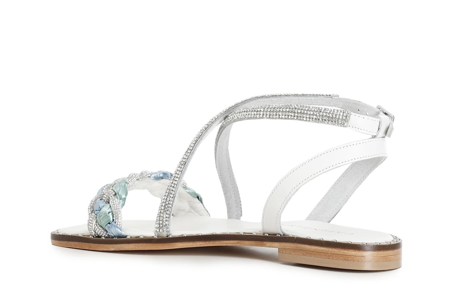 SANDALO INCROCIO FASCIA STRASS E RAFFIAINTRECCIATA in Sandali moda 3A Moda Mare Sport - Bellaria Igea Marina, commercioVirtuoso.it