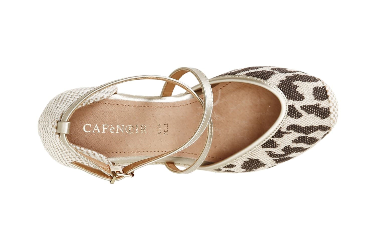SANDALI IN TESSUTO STAMPA ANIMALIER SU ZEPPA CORDA in Sandali moda 3A Moda Mare Sport - Bellaria Igea Marina, commercioVirtuoso.it