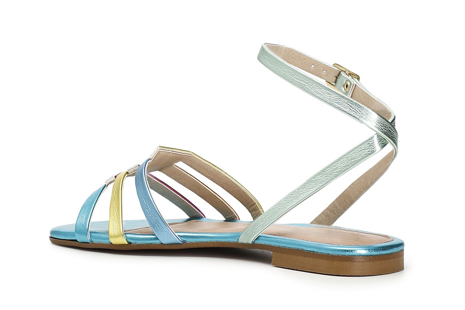 SANDALI IN METALLIZZATO MULTICOLOR in Sandali moda 3A Moda Mare Sport - Bellaria Igea Marina, commercioVirtuoso.it