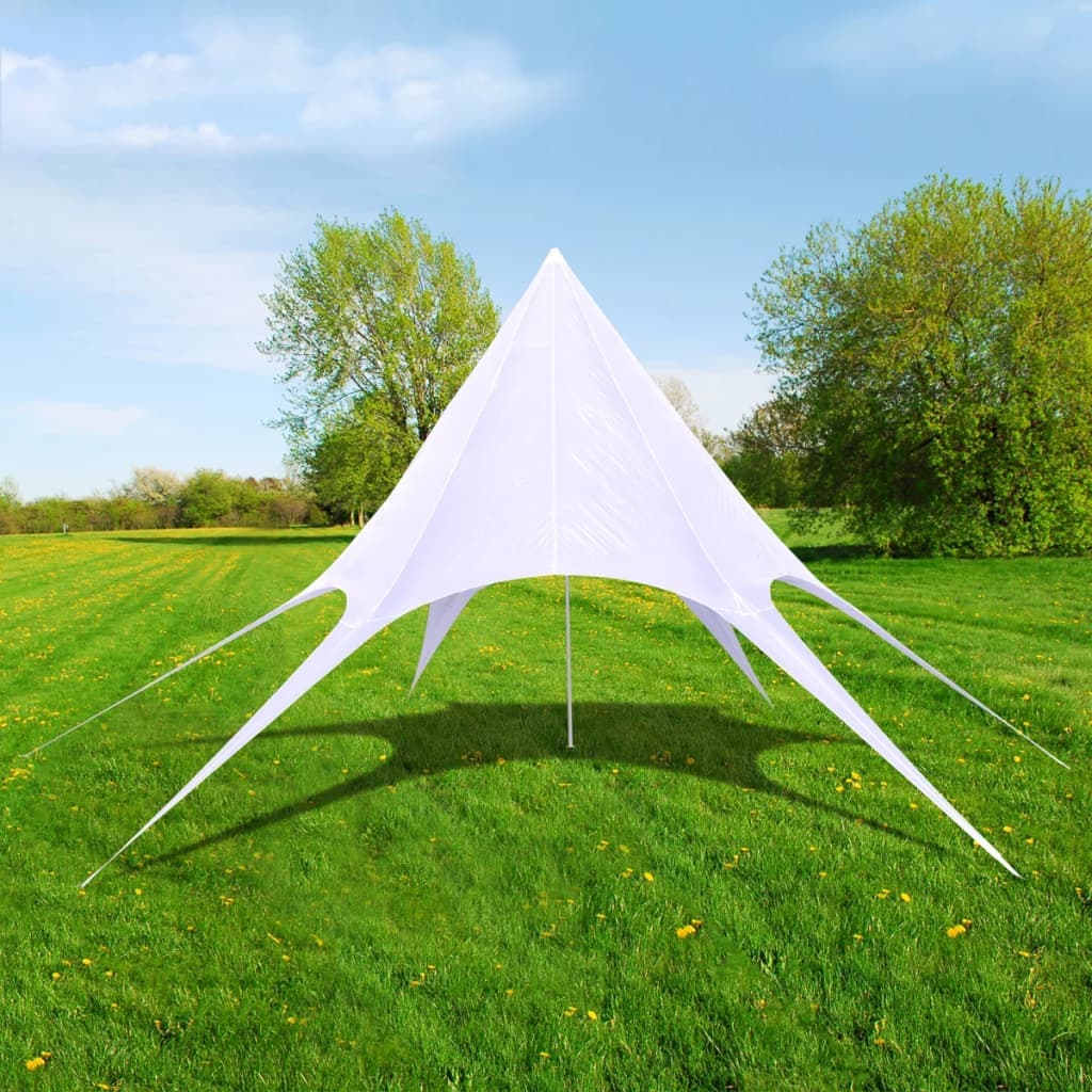 Gazebo Padiglione Stella Esagonale da Giardino Tessuto Acciaio 10 m  Altezza 10 m