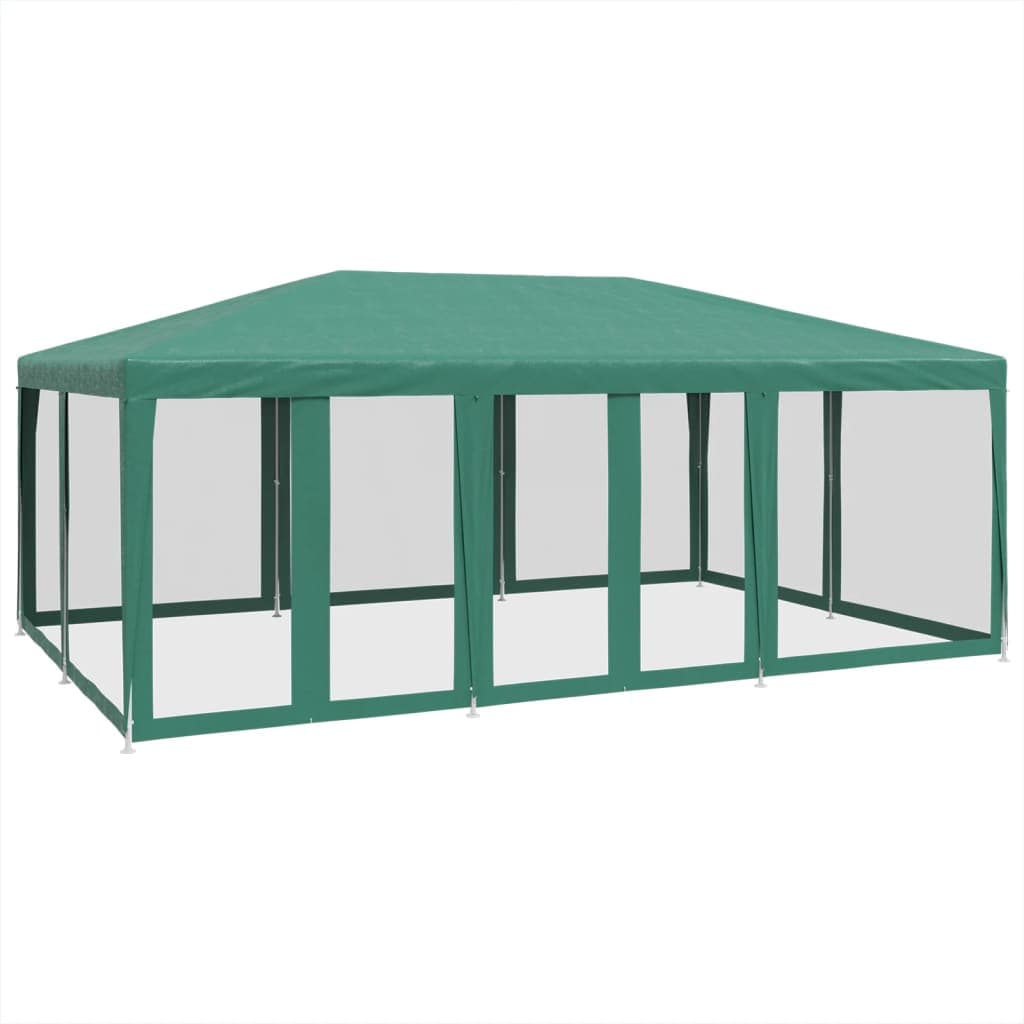 Tenda per Feste con 10 Pareti Laterali in Rete Verde HDPE Resistente All'acqua  6x4 m in Tende per eventi e tendoni Esplodia - Napoli, commercioVirtuoso.it