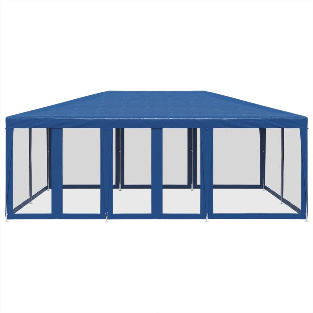 Tenda per Feste con 10 Pareti Laterali in Rete Blu Resistente ai Raggi UV HDPE in Gazebo Esplodia - Napoli, commercioVirtuoso.it