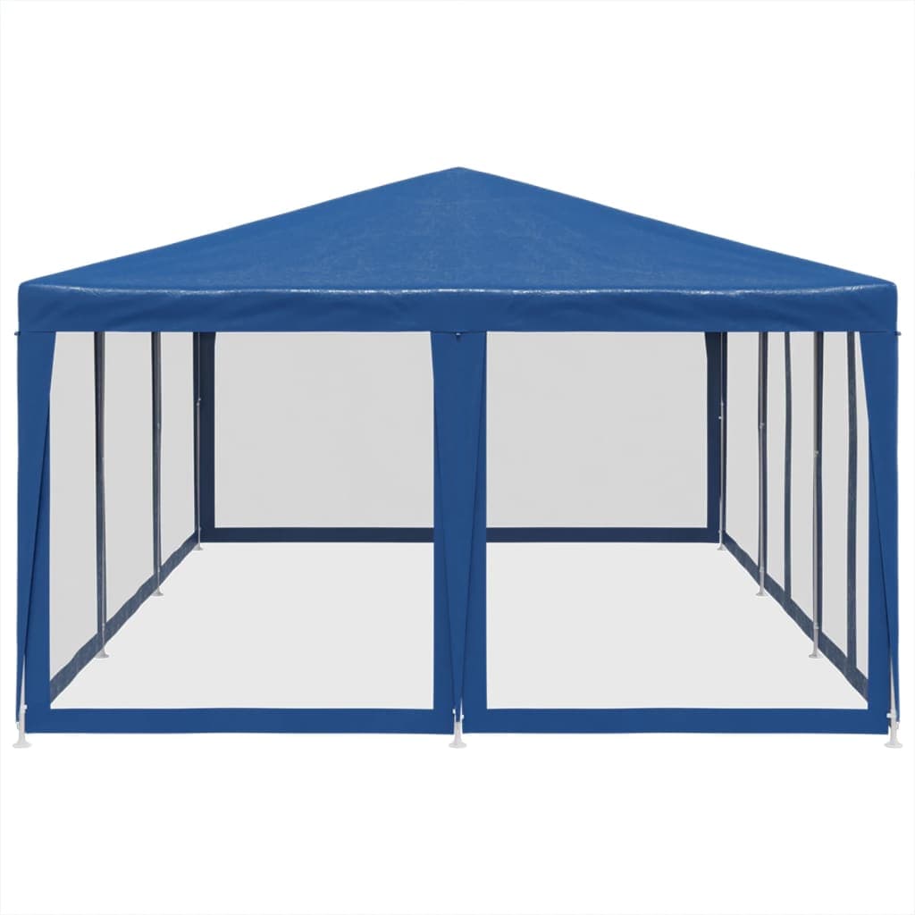 Tenda per Feste con 10 Pareti Laterali in Rete Blu Resistente ai Raggi UV HDPE in Gazebo Esplodia - Napoli, commercioVirtuoso.it