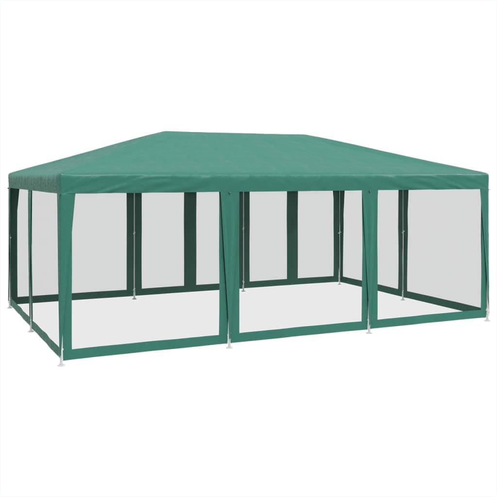 Tenda per Feste con 10 Pareti Laterali in Rete Verde HDPE Resistente All'acqua  6x4 m in Tende per eventi e tendoni Esplodia - Napoli, commercioVirtuoso.it