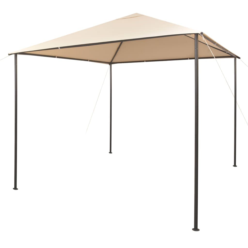 Gazebo Padiglione Tenda Tettoia  Acciaio Beige Telaio in Acciaio  3x3 m