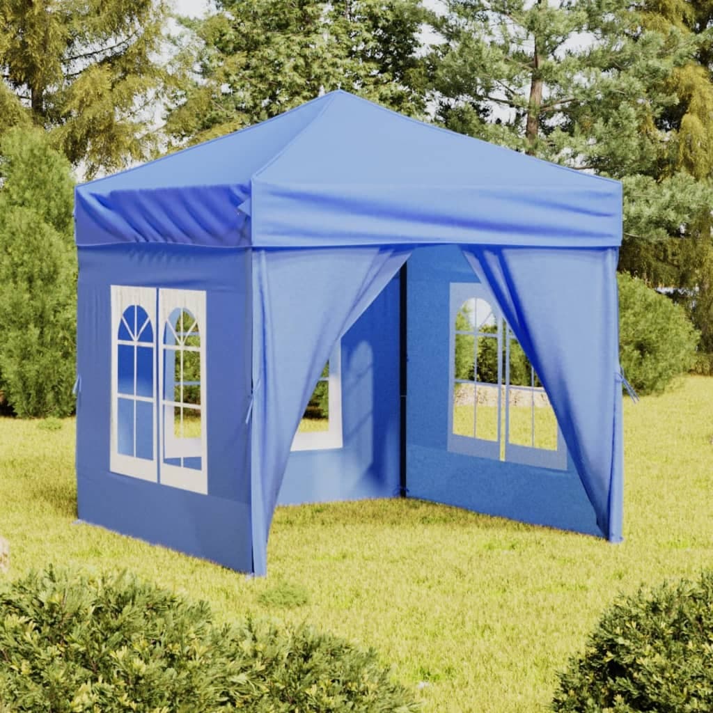 Tenda per Feste Blu Pieghevole con Pareti Laterali Tessuto Oxford 2x2 m in Gazebo Esplodia - Napoli, commercioVirtuoso.it