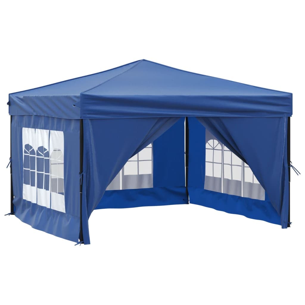 Tenda per Feste Blu Pieghevole con Pareti Laterali Telaio in Acciaio 3x3 m in Gazebo Esplodia - Napoli, commercioVirtuoso.it