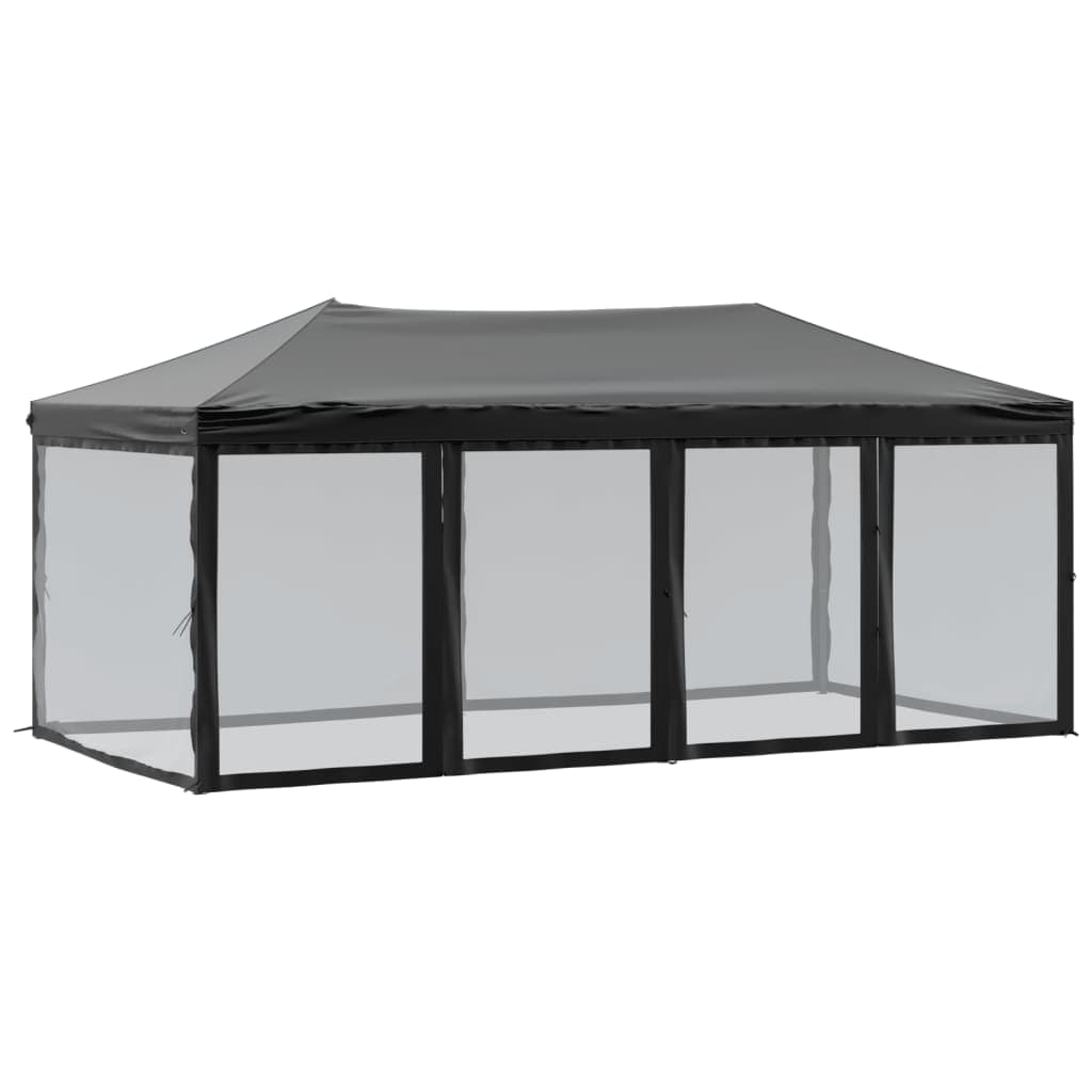 Tenda per Feste Nera Design Pieghevole con Pareti Laterali 3x6 m in Gazebo Esplodia - Napoli, commercioVirtuoso.it