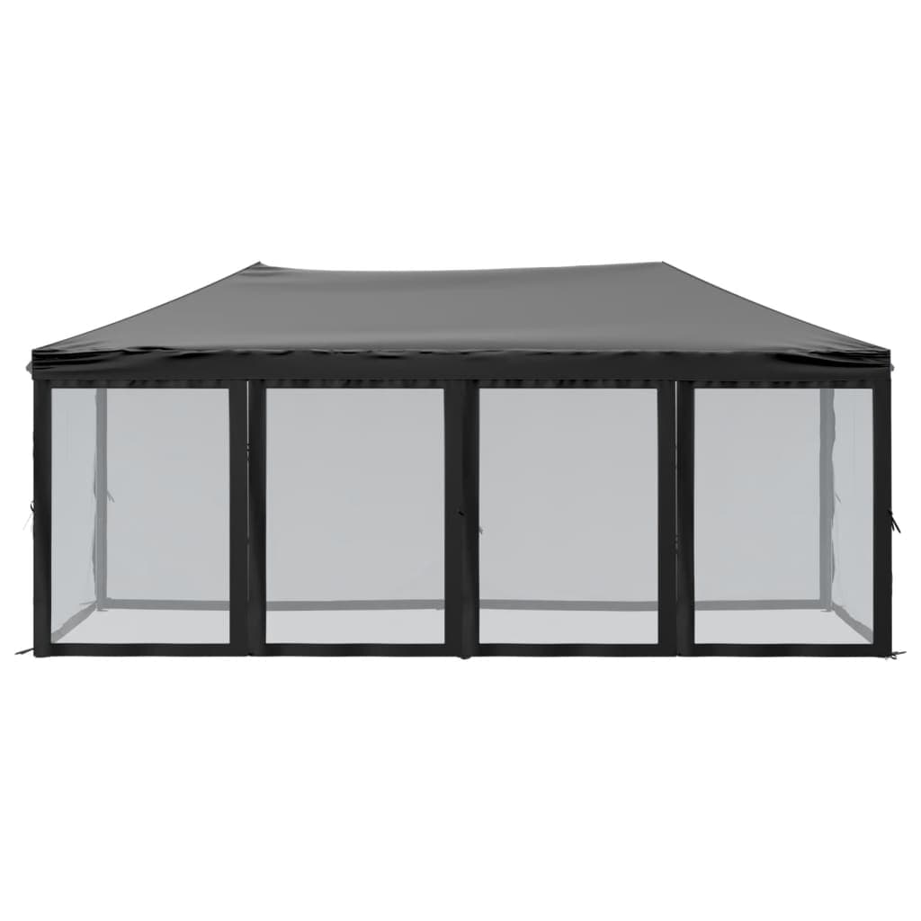 Tenda per Feste Nera Design Pieghevole con Pareti Laterali 3x6 m in Gazebo Esplodia - Napoli, commercioVirtuoso.it