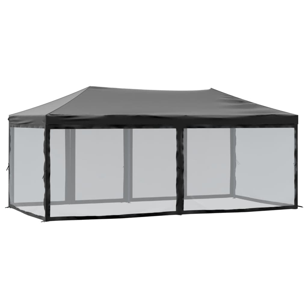 Tenda per Feste Nera Design Pieghevole con Pareti Laterali 3x6 m in Gazebo Esplodia - Napoli, commercioVirtuoso.it