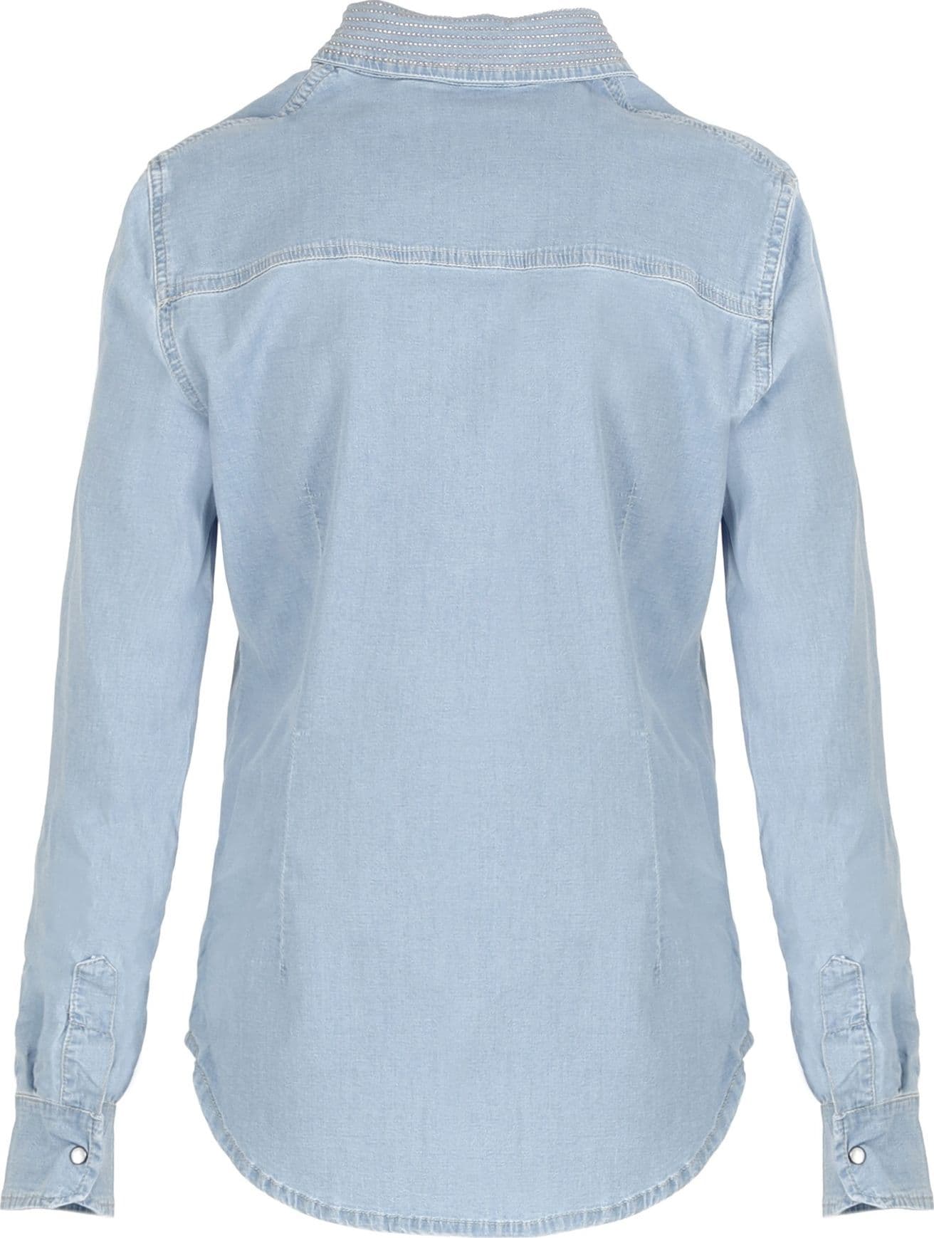 CAMICIA AVVITATA CON BORCHIE in Bluse e camicie 3A Moda Mare Sport - Bellaria Igea Marina, commercioVirtuoso.it