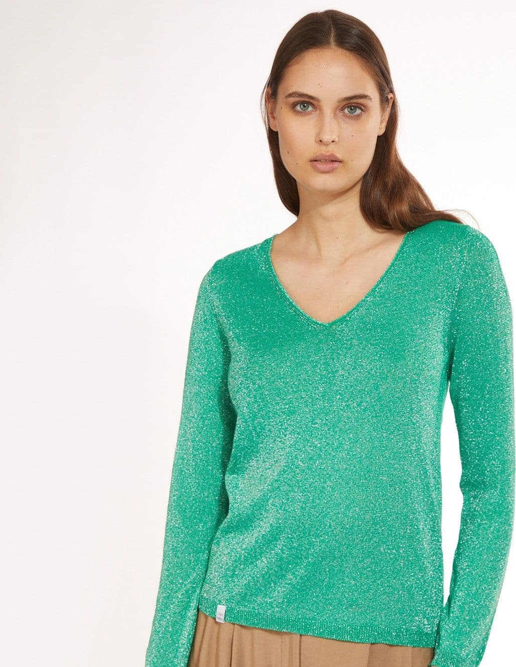 MAGLIA MANICA LUNGA CON LUREX in T-shirt 3A Moda Mare Sport - Bellaria Igea Marina, commercioVirtuoso.it