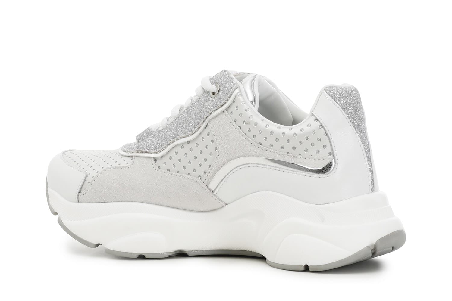 SNEAKERS ALLACCIATA IN PELLE,RASO E GLITTER in Sneaker casual 3A Moda Mare Sport - Bellaria Igea Marina, commercioVirtuoso.it