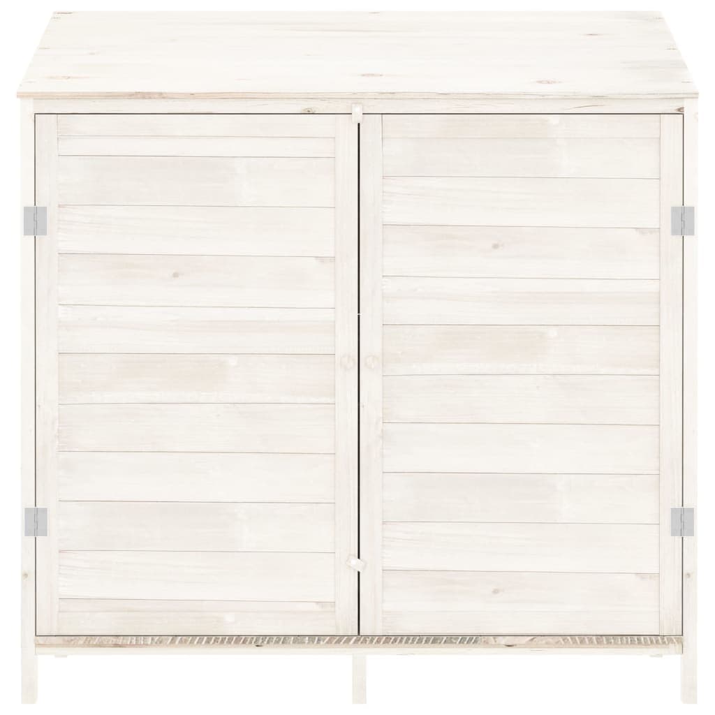 Capanno Porta Attrezzi da Giardino Bianco  Legno Massello Robusto 102x52x112cm in Capanni Esplodia - Napoli, commercioVirtuoso.it