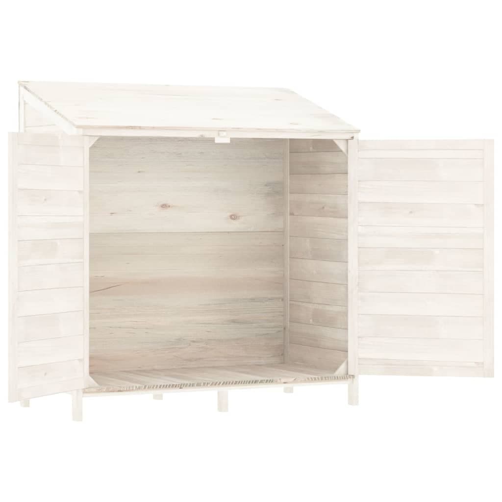 Capanno Porta Attrezzi da Giardino Bianco  Legno Massello Robusto 102x52x112cm in Capanni Esplodia - Napoli, commercioVirtuoso.it