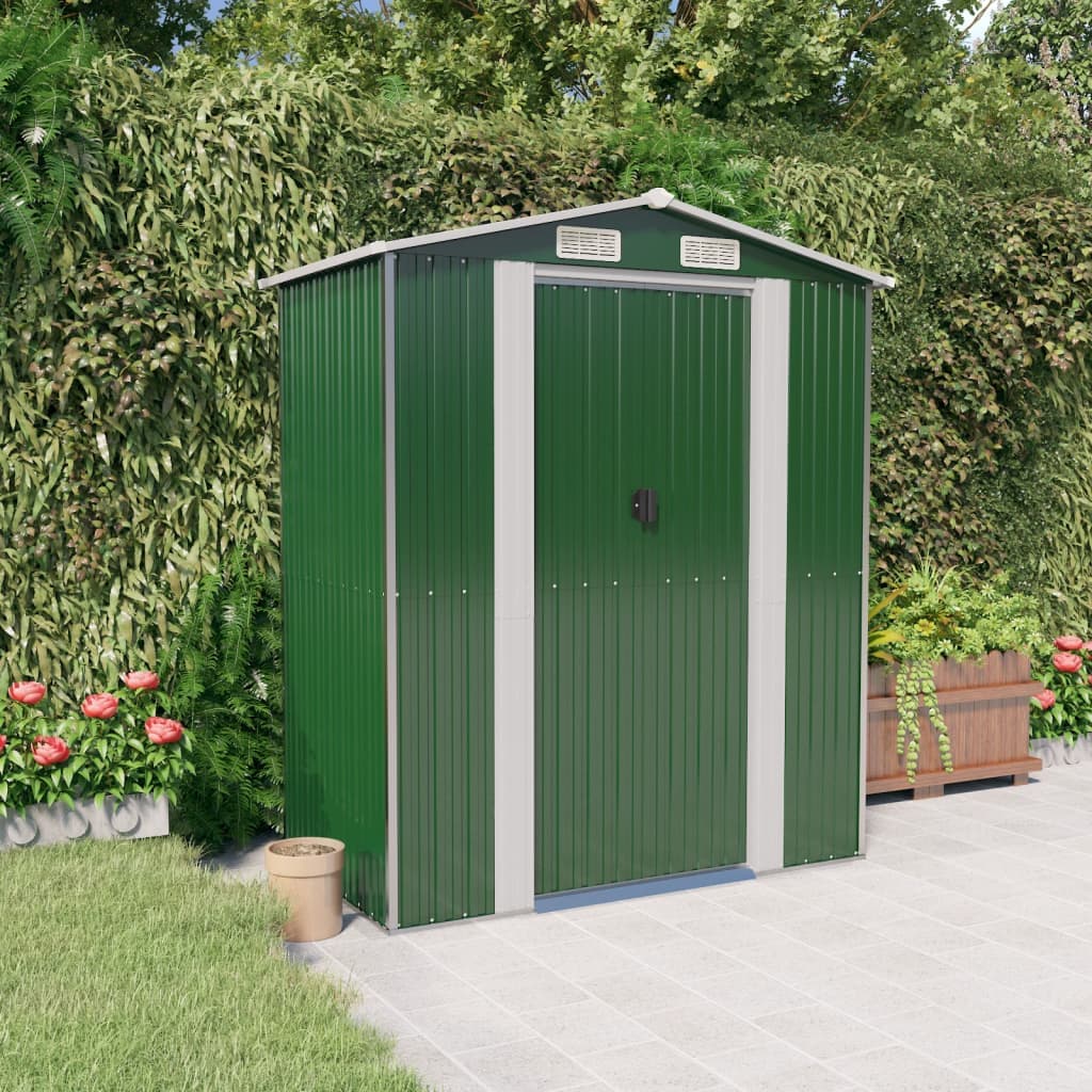 Capanno Porta Attrezzi da Giardino Verde in Acciaio Zincato 192x108x223 cm in Capanni Esplodia - Napoli, commercioVirtuoso.it