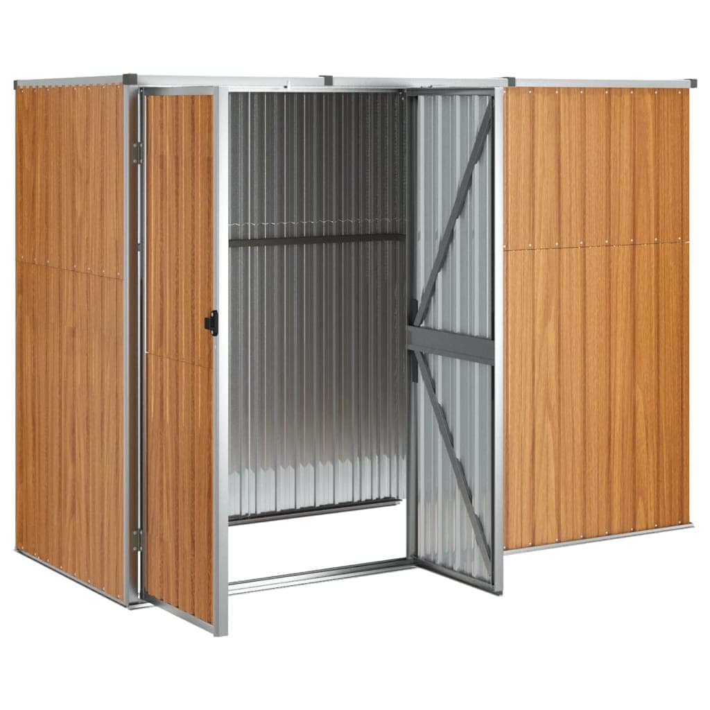 Capanno per Attrezzi Marrone in Acciaio Zincato Design Inclinato  225x89x161 cm in Capanni Esplodia - Napoli, commercioVirtuoso.it