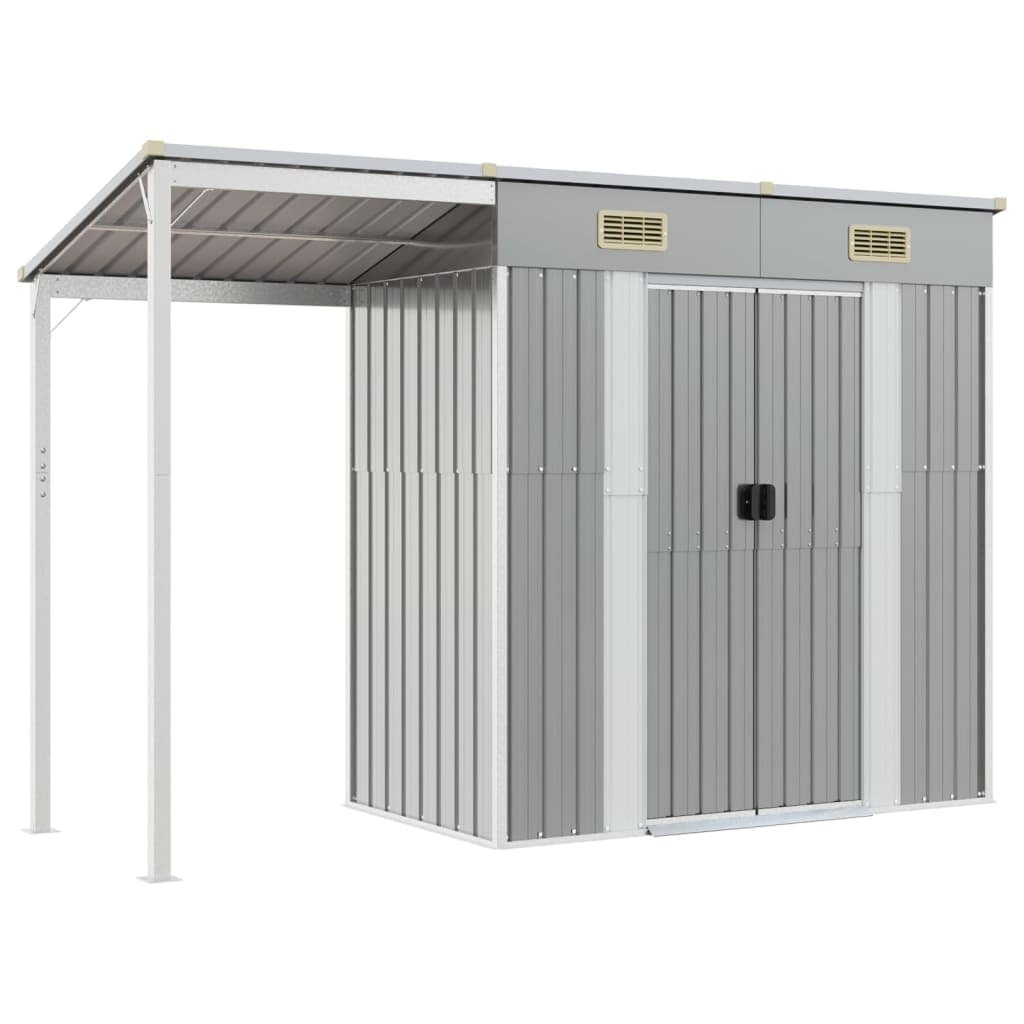 Capannone Porta Attrezzi Grigio Chiaro Acciaio Zincato Robusto 277x110,5x181cm in Capanni Esplodia - Napoli, commercioVirtuoso.it