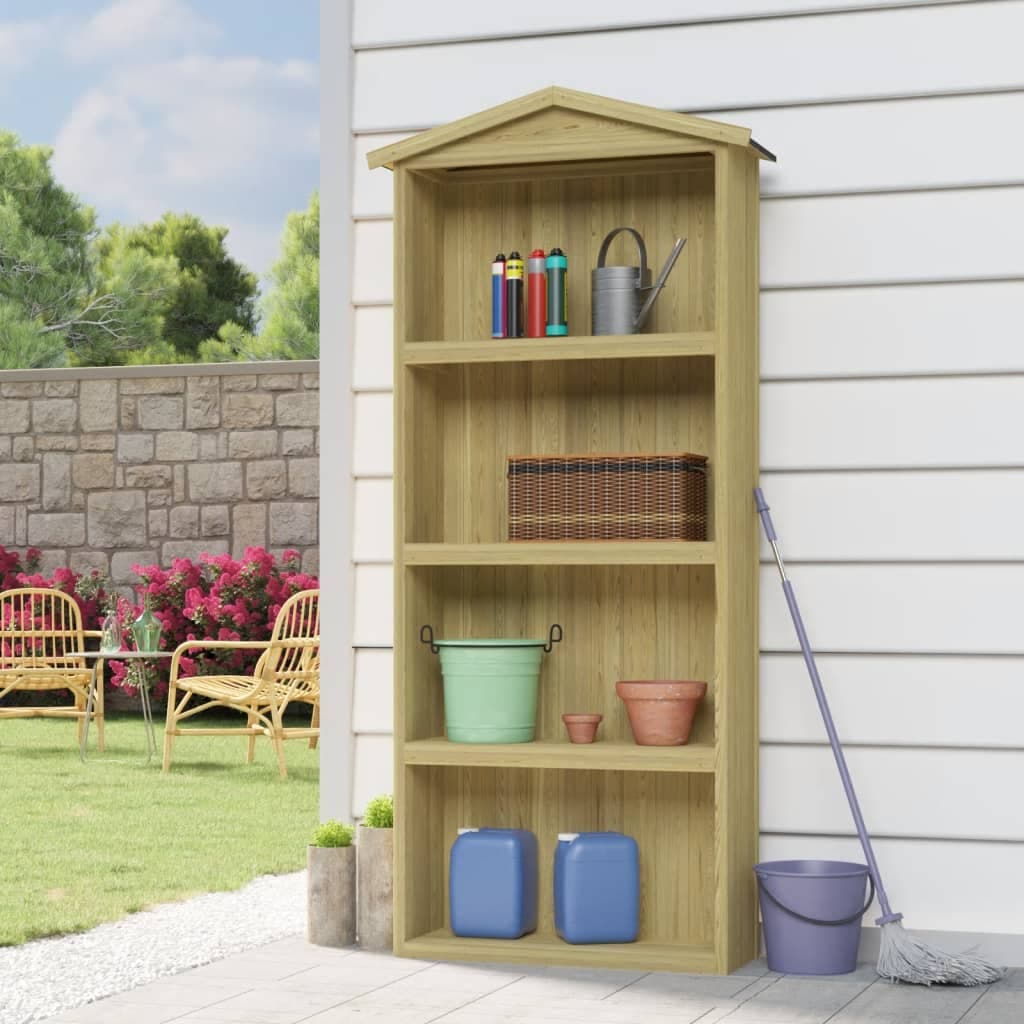 Capanno per Attrezzi da Giardino in Legno Pino Impregnato Verde 87x33x222cm in Capanni Esplodia - Napoli, commercioVirtuoso.it