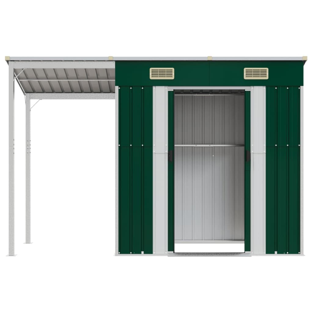 Capanno Giardino Verde Porta Attrezzi Acciaio Design Inclinato 277x110,5x181cm in Capanni Esplodia - Napoli, commercioVirtuoso.it