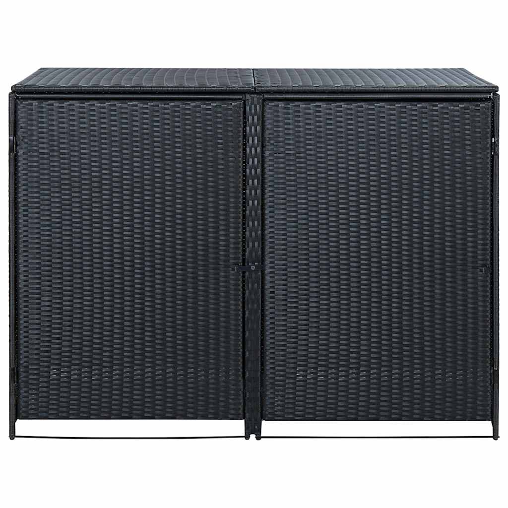 Copribidone Doppio per Spazzatura Polyrattan  + Acciaio Nero 148x80x111 cm in Sistemi di contenitori per raccolta differenziata Esplodia - Napoli, commercioVirtuoso.it