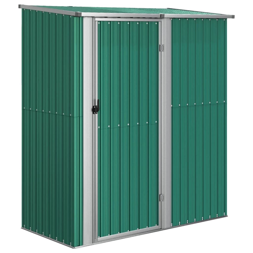 Capanno Porta Attrezzi da Giardino Verde in Acciaio Zincato 180,5x97x209,5 cm