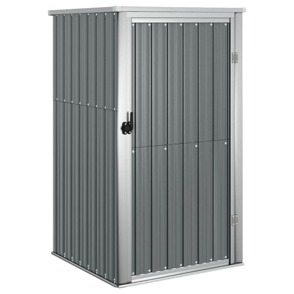 Capanno Porta Attrezzi Grigio in Acciaio Zincato e Metallo 88x89x161 cm