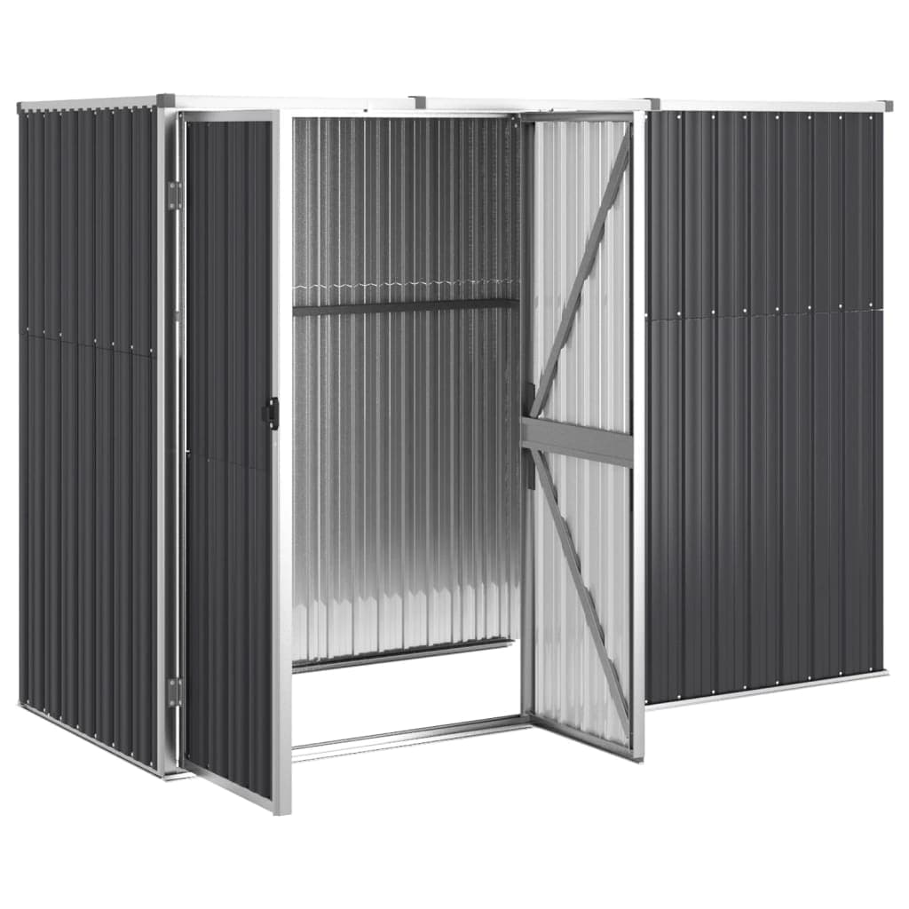 Capanno Porta Attrezzi Antracite Acciaio Zincato Design Inclinato 225x89x161 cm in Capanni Esplodia - Napoli, commercioVirtuoso.it