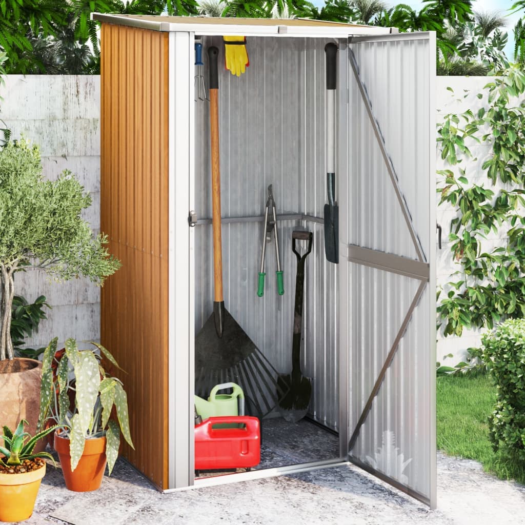 Capanno Porta Attrezzi da Giardino Marrone Acciaio Zincato 118,5x97x209,5 cm in Capanni Esplodia - Napoli, commercioVirtuoso.it