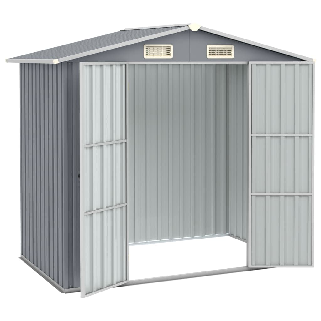Porta Attrezzi da Giardino Grigio in Acciaio Zincato Resistente 205x129x183cm in Capanni Esplodia - Napoli, commercioVirtuoso.it