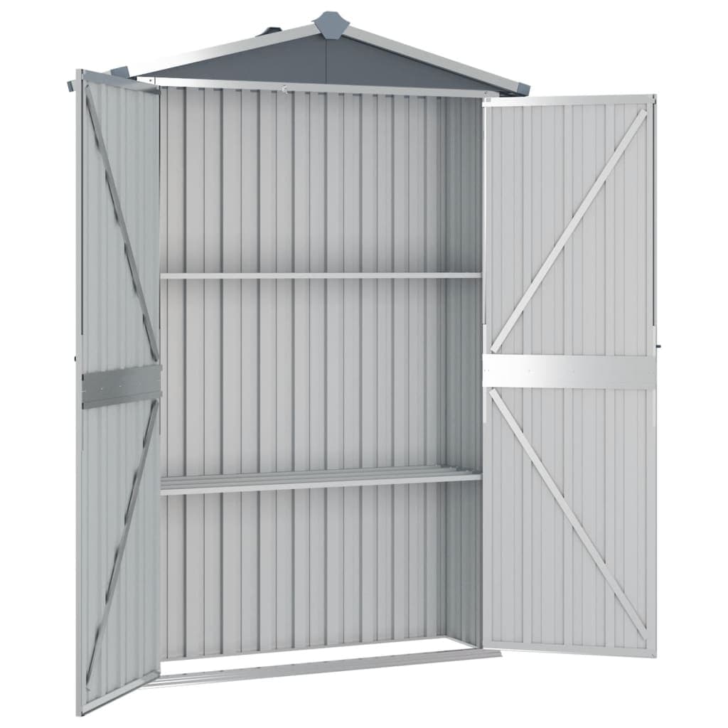 Box Capanno da Giardino Porta Attrezzi  Grigio in Acciaio Zincato 116x45x175 cm in Capanni Esplodia - Napoli, commercioVirtuoso.it