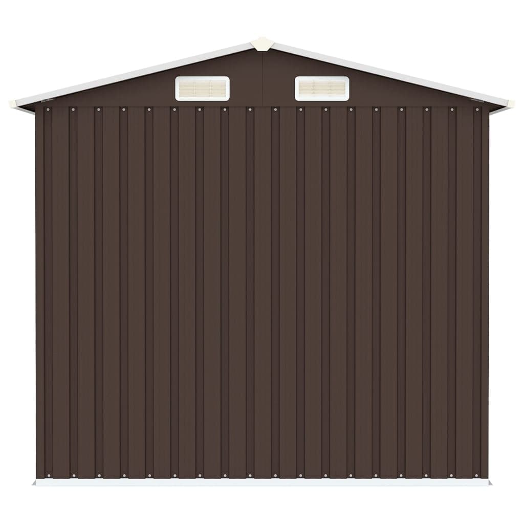 Capanno per Attrezzi da Giardino Marrone Acciaio Design Inclinato 205x129x183 cm in Capanni Esplodia - Napoli, commercioVirtuoso.it